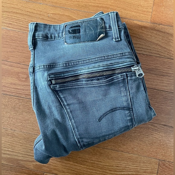 G-Star RAW Men’s Faded Black Jeans, Size 30 Slim